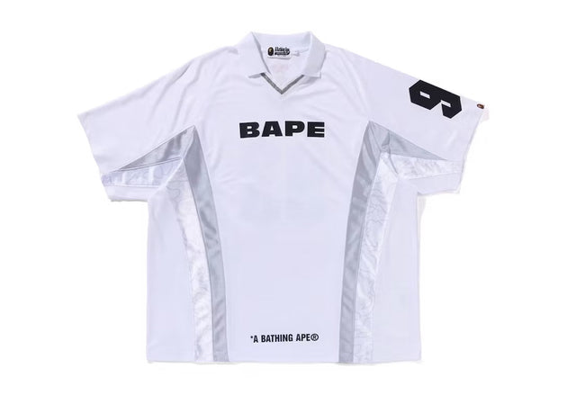BAPE White Multi Logo Soccer Shorts + Jersey Set